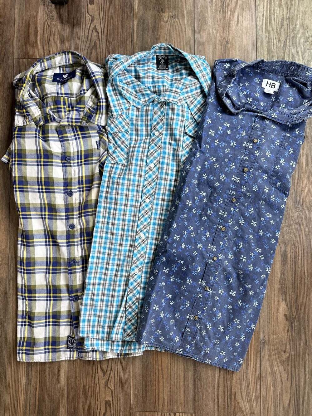 Lot of 3 Men's Short Sleeve Button Down Shirts Size 5XL/6XB